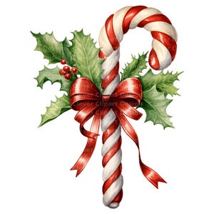 10 Candy Cane Clipart, Christmas Candy Cane, Christmas Sweets, Candy Cane PNG, Winter Candy PNG, Sweet Christmas, Candy Cane with Bow