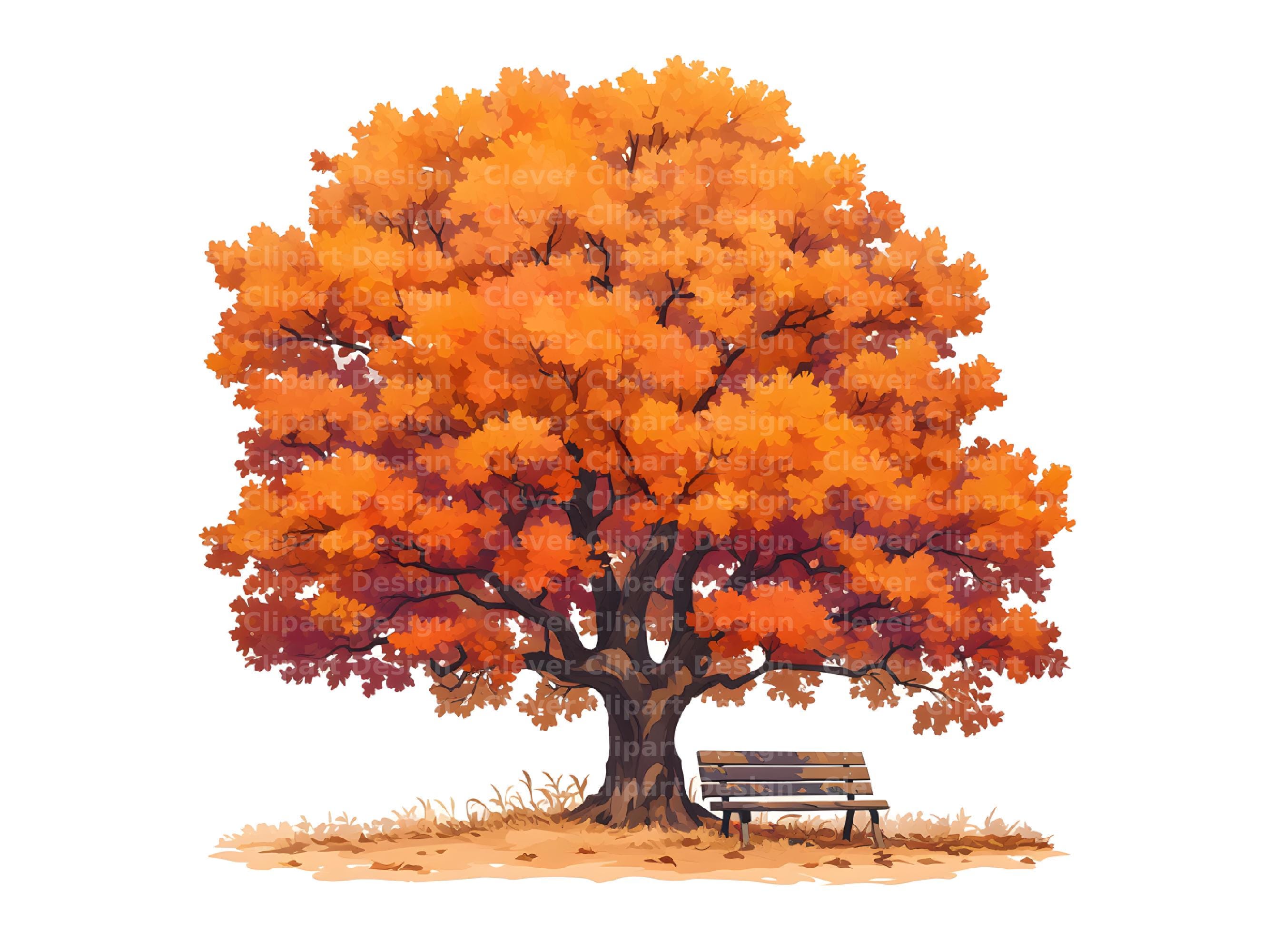 10 Autumn Tree Clipart, Fall Tree Clipart, Autumn Tree PNG, Fall Tree ...