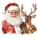 10 Santa and Reindeer Clipart - Watercolor Christmas PNG Bundle - Etsy