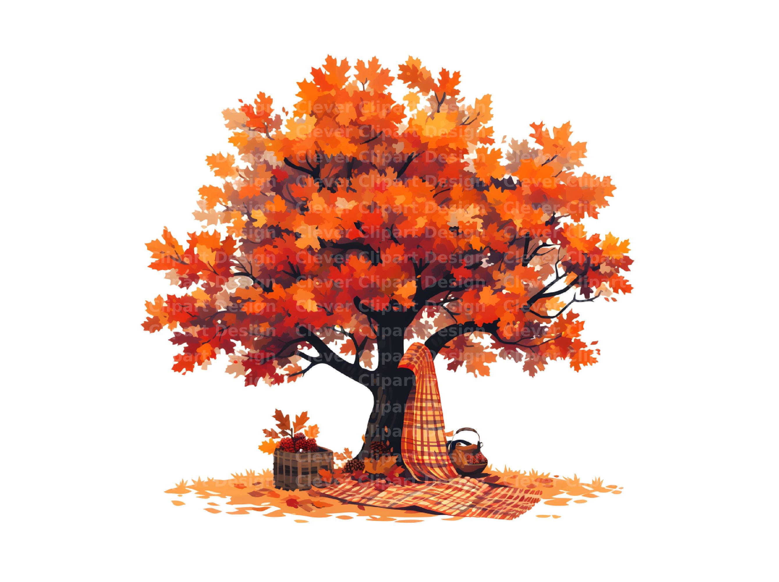 10 Autumn Tree Clipart, Fall Tree Clipart, Autumn Tree PNG, Fall Tree ...
