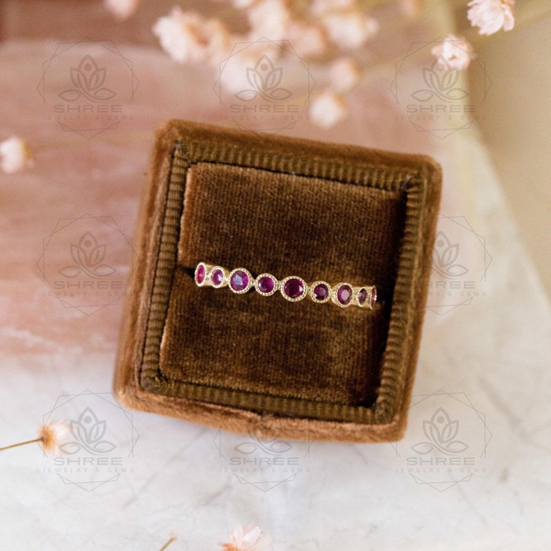 milgrain bezel ruby ring,