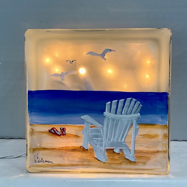 Lampe de plage en verre pour chaise Adarondak, veilleuse de plage