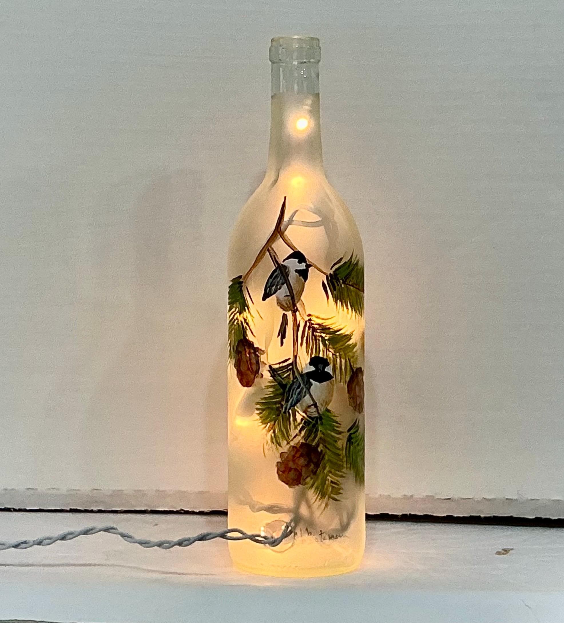 Painted tree bottle - Etsy México, image size:1972x2177