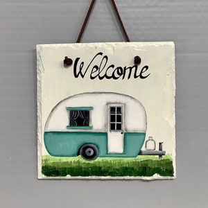 Camper Welcome slate