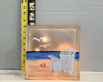 Glass block light-Adarondak Chair Beach
