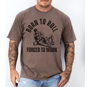 Born to Roll Jiu-Jitsu T-shirt, Classic Hip-Hop Style, Distressed Design, Martial Arts Tee, Grappling Shirt, Unisex Tee, BJJ Apparel