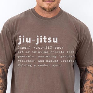Funny Jiu Jitsu Definition Comfort Colors T-Shirt, Martial Arts Grappling Tee, Unisex BJJ Shirt, Brazilian Jiu Jitsu Gift, BJJ Apparel