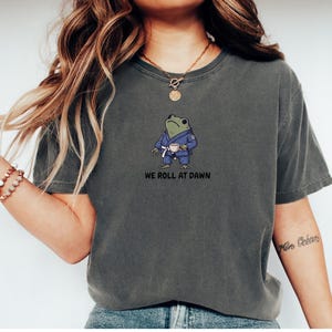 We Roll at Dawn Funny BJJ Shirt, Jiu Jitsu Frog Tee, Comfort Colors BJJ Gift, Grappler Shirt, Funny Jiu Jitsu Gift for Him image 10