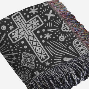 Luxe Christian Woven Blanket Ultra Cozy & Soft Throw Blanket Perfect Gift for Wedding, Anniversary Housewarming Unique Christian Home Decor