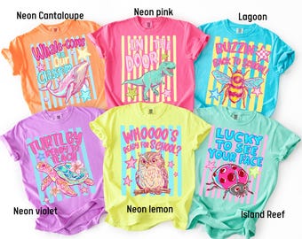 Funny Teacher Shirt, Back to School Teacher Tee, Comfort Colors Teacher Shirt, Cute Animal Teacher Shirt, First Day of School