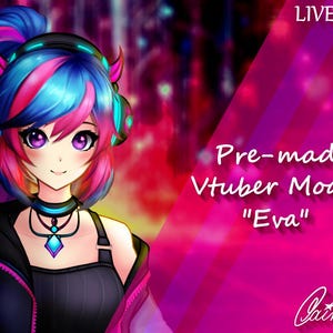 EVA Vtuber Model | Vtuber room | Vtuber Design | live2d model premade| live2d rigging| vtuber model free| live2d commission| live2d model