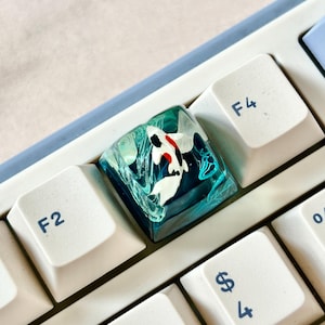 Koi keycap, Koi Fish keycap, Custom keycap, Artisan keycap, Cherry mx keycaps, father&#39;s Day gifts, Dad gift, Gaming Keycaps, Keycap set.