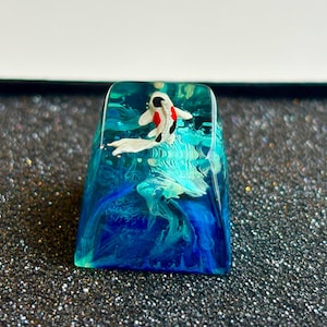 Koi keycap, Koi Fish keycap, Custom keycap, Artisan keycap, Cherry mx keycaps, father&#39;s Day gifts, ESC keycap, Gaming Keycaps, Keycap set.