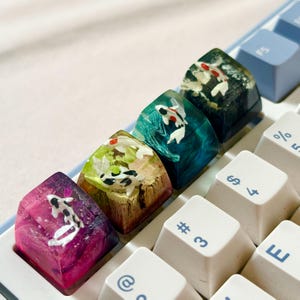 Koi keycap, Koi Fish keycap, Custom keycap, Artisan keycap, Cherry mx keycaps, father&#39;s Day gifts, Dad gift, Gaming Keycaps, Keycap set.