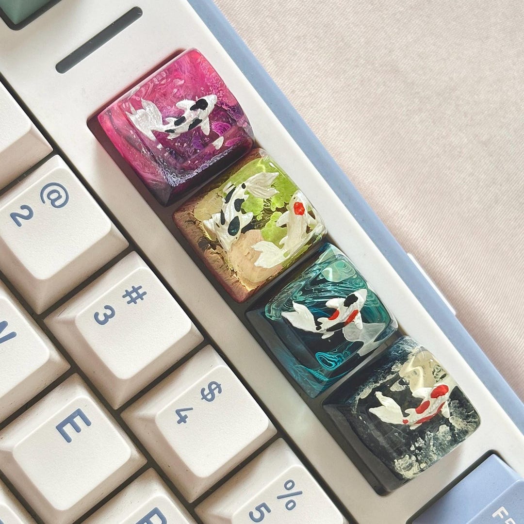 Koi Keycap, Koi Fish Keycap, Custom Keycap, Artisan Keycap, Cherry Mx ...