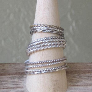 Twisted Sterling Silver Stacking Ring // Stacker Ring // Twisted ...