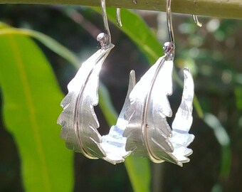 Pot Leaf 420 Hoop earrings // Sterling silver cannabis leaf earrings // Pot Leaf hoop earrings // Botanical hoop earrings