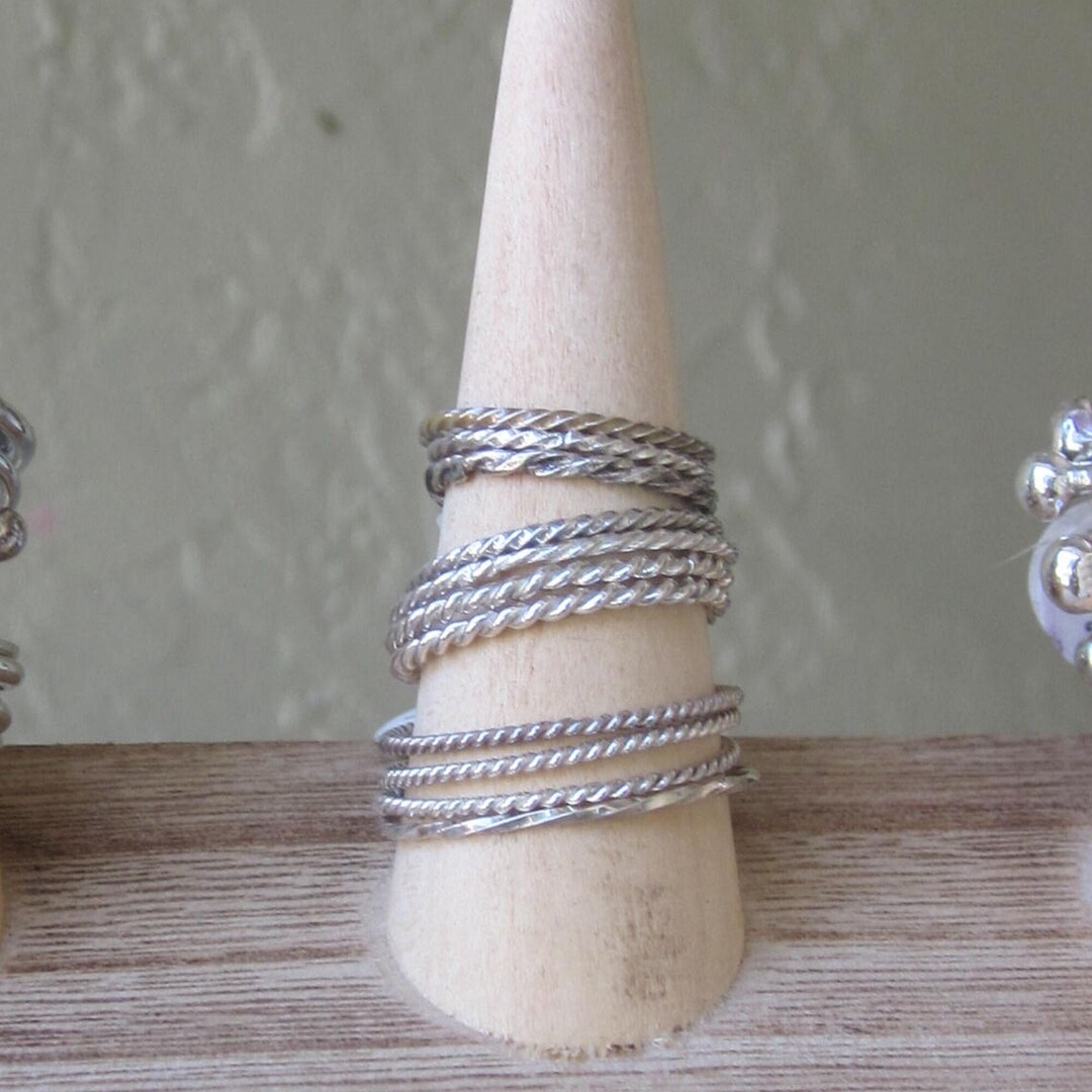 Twisted Sterling Silver Stacking Ring // Stacker Ring // Twisted ...