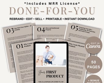 Start  Up Business Ebook Template, Business Plan Done For You Lead Magnet Coaching, Canva Templates with MRR, Small Business Owner Guide