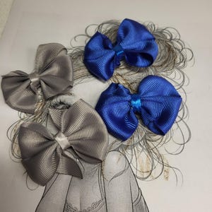 Mini Schleifen für Mädchen, handgemachte Schleifen Clips, Haarschmuck, Schleifen für dünnes Haar, Mini Clip, Geschenkidee zum Geburtstag oder Weihnachten, Zopfschwanzschleifen
