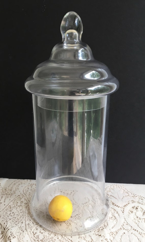 Vintage Lidded Glass Apothecary Jar with Lid il 570xN 10ql