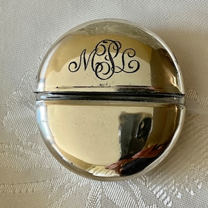 Vintage Art Deco Sterling Silver Monogramed &quot;Scentinel&quot; Compact Perfume 1937/FREE SHIPPING