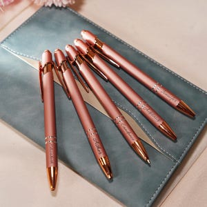 Personalized Soft Touch Ballpoint Pen, Personalized Rose Gold Pen for Women,Beautiful Gift Pens for Teachers,Office Gift,Back to School Gift