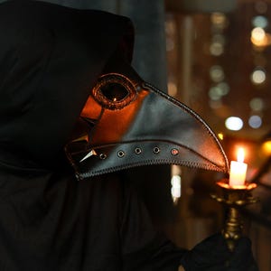 Leather Plague Doctor Mask, Halloween Cosplay Masquerade Mask, Steampunk Mask, Plague Doctor Costume, Halloween Costumes