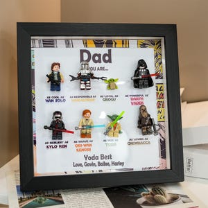 Custom Star War  Wooden Frame, Personalized Lego Box Frame, Fathers Day Gift, Gift for Dad, Birthday Gift, Anniversary Gift
