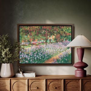 Monet Garden Path Print: Impressionist Floral Art, Cottagecore Decor