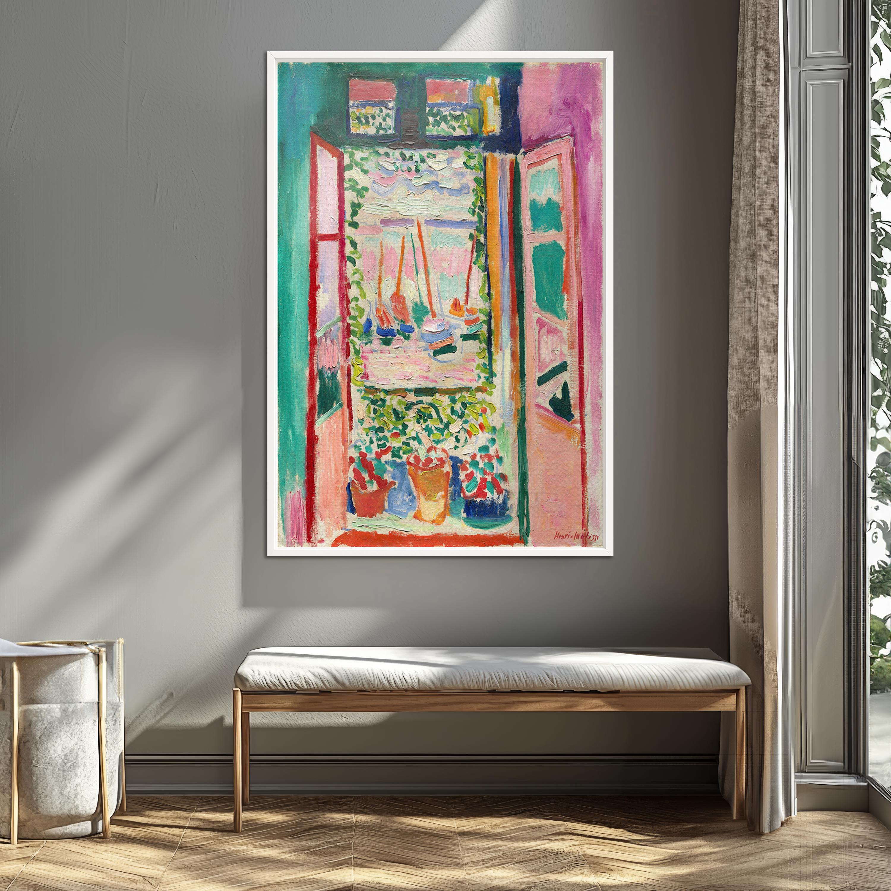 Ready to Hang Framed Henri Matisse Canvas Print, Colorful Window Wall ...