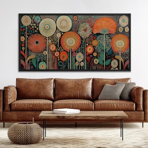 Yayoi Kusama Inspired Floral Canvas Art: Bold Japandi Decor