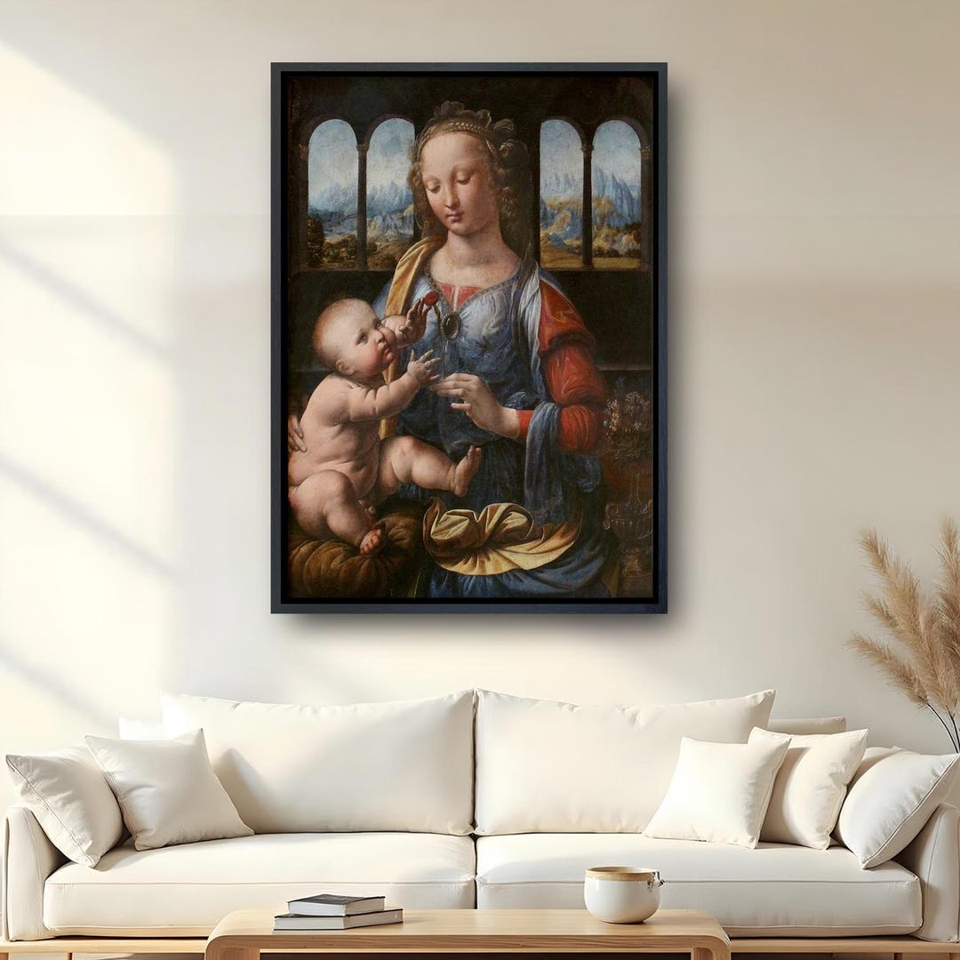 Renaissance Madonna and Child Canvas Wall Art, Italian Religious Fine ...