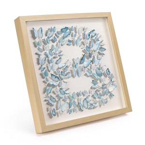 Pintura original de monograma de mariposa en acuarela 3D, arte de letras personalizable con motivo de mariposa, convierte el nombre de tu madre en una obra de arte