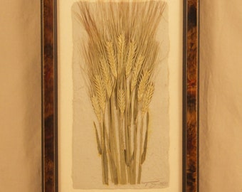 Original, Wheat in Antique Frame