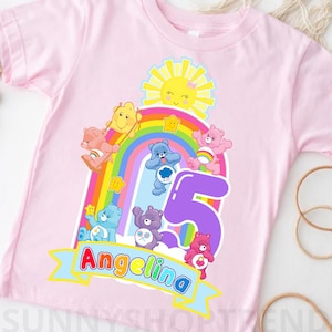 Custom Care Bears Birthday Shirt Care Bears Bday Party Family Matching Shirt Birthday Shirt Care Bear Party Shirt care bear kids shirt TS132