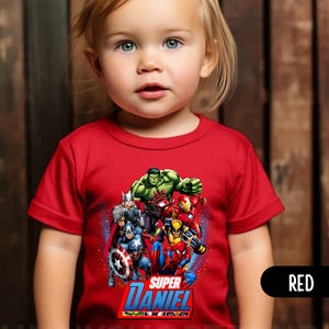 Superhero Birthday Shirt, Spiderman, Hulk Iron man Party Matching Tee, Personalized Family Shirt, Gift for Girls, Unisex Shirt TS16