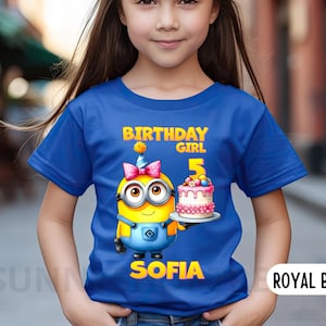 Custom Birthday Boy Shirt, Mini Yellow Birthday Party Theme, Personalized Family Birthday Party Tee, Gifts for birthday girl, All Sizes TS21