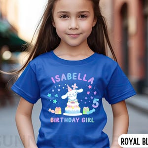 Kitty Birthday Girl Tee Personalized Birthday Shirt Outfit Girl Party Family Matching Birthday Shirt Gift for Girl Lovely Cat friends S036