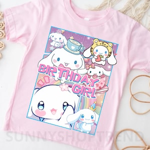 Personalized Cute Catt Birthday shirt, Kawaii Cart Birthday Theme Party, Cute Shirt, Personalized Family Birthday Party, TS110