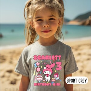 Kawaii Kitty Birthday T Shirt Kawaii Cat Birthday Theme Party Personalized Cat Pink Family Matching Tees Outfit Gift for Girls S100.1