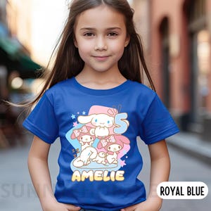 Kawaii Kitty Birthday T Shirt, Kawaii Cat Birthday Theme Party Shirt, Personalized Family Shirt, Gift for Girls, Unisex Shirt TS38