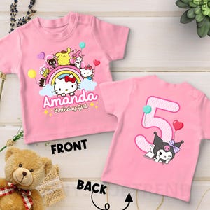 Personalized Cute Catt Birthday shirt, Kawaii Cart Birthday Theme Party, Cute Shirt, Personalized Family Birthday Party, Gifts for Bday TS50