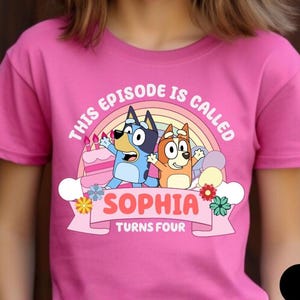 Custom Dog Birthday Number Tee Personalized Dog Shirt Gift for Kids Birthday Party Tee Dog Shirt Boy Girl Birthday Outfit TS89
