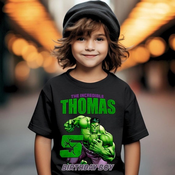 Superhero Birthday T Shirt Personalized Hulk Party Theme