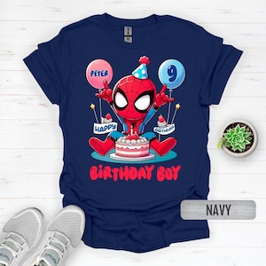 T-shirt d'anniversaire Spidey personnalisé Spidey et ses amis fête d'anniversaire t-shirts famille Spidey tenue d'anniversaire super-héros cadeau d'anniversaire pour les enfants S017