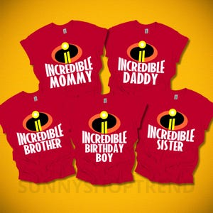 The Incrediblees Birthday Shirts, Incrediblees Family Shirts, Incrediblees Bday Party Family Shirts, Incrediblees Birthday Kids Shirt S074