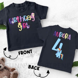Personalized Cute Pony Birthday Tshirt, Pony and Friends Birthday Theme Party, Personalized Family Birthday Party, Gifts for Birthday TS85