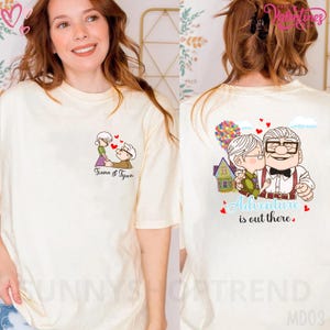 Personalized Carl and Ellie's adventure is out there, your personalized Ellie and Carl for t-shirt, grandparents couples movie and a dog MD3