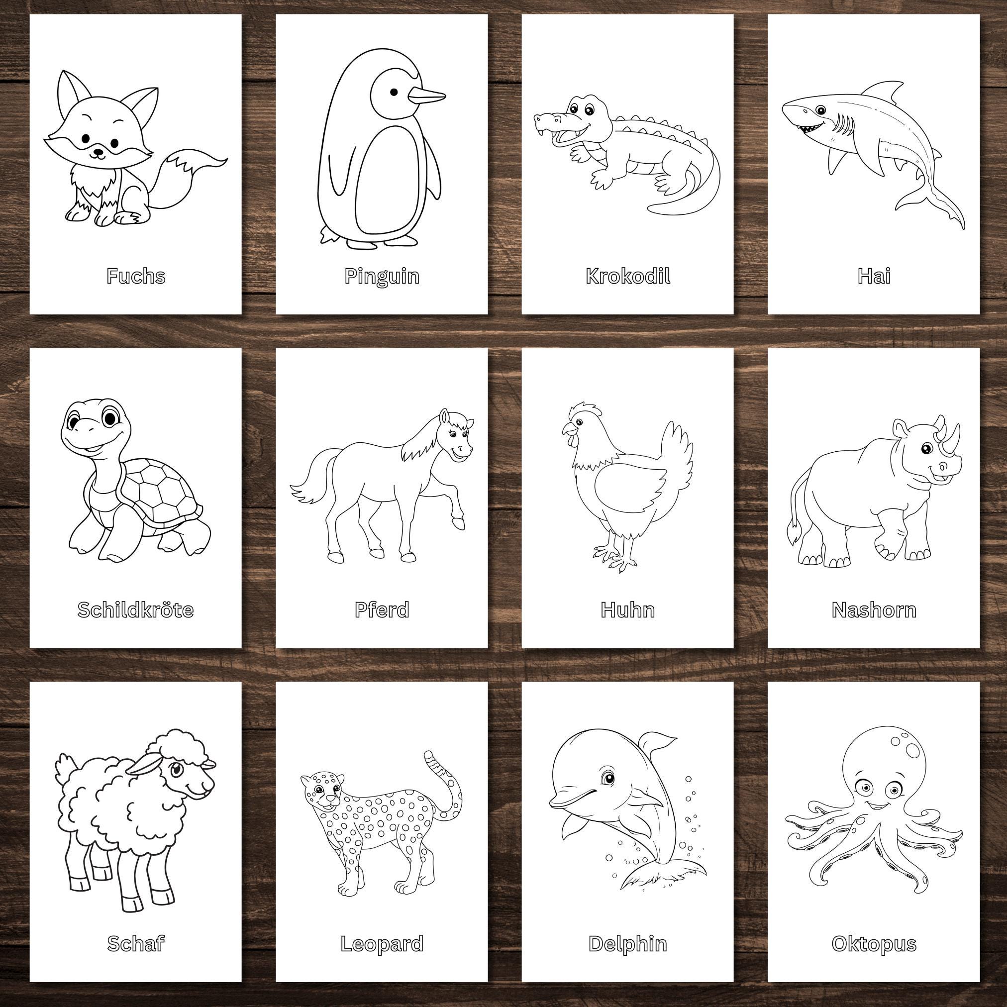 56 Animal Coloring Pages With Names | Templates for Coloring | Animal ...